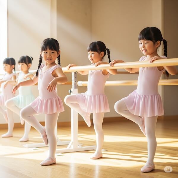体験レッスンを受けている女の子